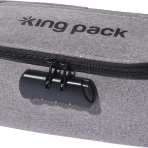 Stash Bag - Smell Proof Carrying Bag with Lock - Odor Free Container - Durable Construction With Lock - Secure and Stylish Storage for Home or Travel - Heather Gray - 9 ½" x 4 ½" x 4"