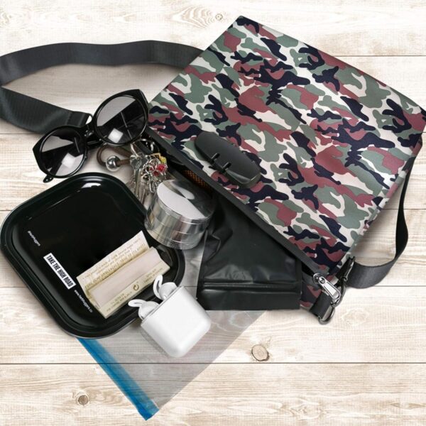 Smell Proof Bag Odor Proof Stash Bag with Combination Lock, Cool Travel Storage Case (CAMO) - Image 3