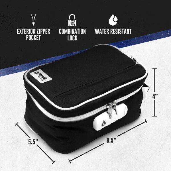 Bag with Combination Lock, Medicine Container Case For Your Accessories (8.5x5.5x4, Black) - Image 3