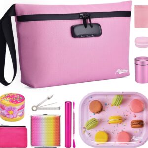 Storage Bag with Combination Lock Cosmetic Money Organizer Pouch Travel Medicine Lock Bag Case