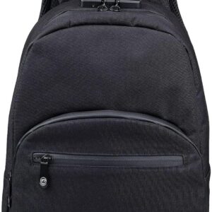 FIREDOG Mini Smell Proof Backpack with Lock for Men Women, Smell Proof Bookbag for Travel (Black)