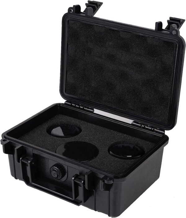 Vakuny Smell Proof Storage Box - ABS Plastic Storage Container with Lock - Portable Waterproof Box - Black Padded Storage Box - 14 Piece Accessories Kit Set Suit for Travel Gifts - Image 4