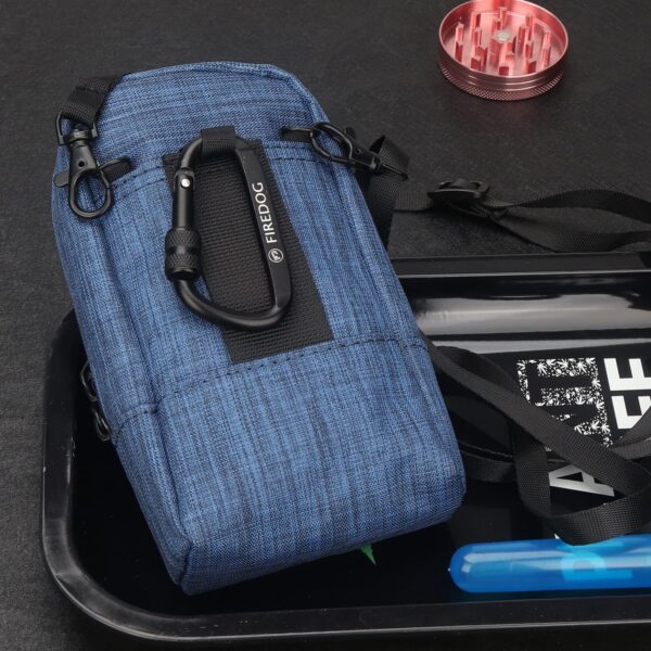FIREDOG Smell Proof Bag, Odor Proof Pouch Dog Tested Mini Stash Crossbody Bags for Travel Storage(Bright Blue) - Image 7