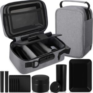 Smell resistant Bags with Combination Lock Storage Organization Container Tray, Jar, Tubes Seal Bags for Travel Gift for Men Women Home Storage Accessories(Gray)