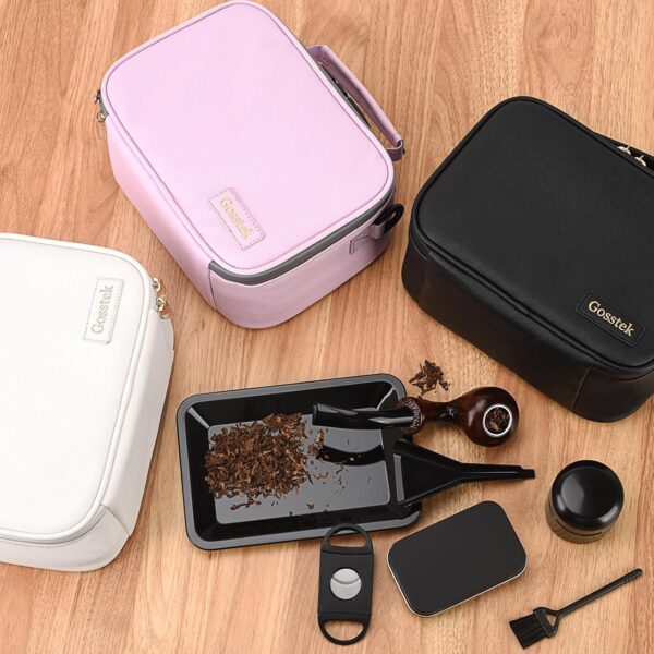PU Leather Storage Bag with 10PCS Accessories, Portble Organizers Locking Box Case and Great Gift for Women, Childproof Storage Container Box 9 X 6 X 4 Inches (Pink) - Image 5