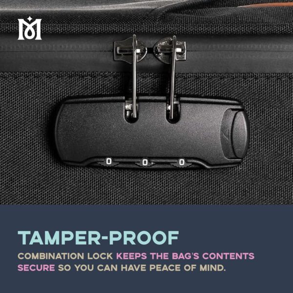 MAGICAL BUTTER Smell-Proof Bag with Combination Lock - Portable Smell-Proof Bag with Tray & Smell-Proof Jar - Secure Organizer Bag for Travel Packing, Portable Storage & Lunch - Black - Image 5