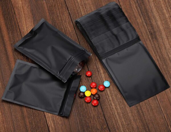 200pcs 3"X 4" Smell Proof Bags Resealable Mylar Bags Foil Pouch Double-Sided Flat Zip lock Bag Matte Black… - Image 7