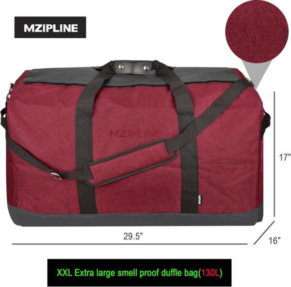 Smell Proof Duffle Bag,130L Foldable Travel Duffel Bag Large Scent Odor Proof Sport Gym Overnight Weekender Bag,Big Capacity Smell Proof Stash Travel Duffel Bag With Carbon Lining - Image 5