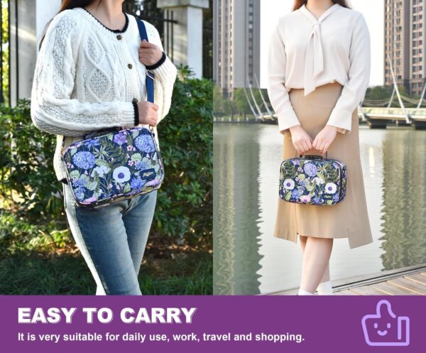 Smell Proof Bag With Combination Lock, Large Stash Box, Odor Proof Container, Portable Travel Storage Case, Activated Charcoal, Purple - Image 4