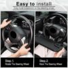 JUSTTOP Car Steering Wheel Desk for Laptop,Multipurpose Travel Car Accessories, Car Seat Stand Trays for Eating, Steering Wheel Under Table Console(Black) - Image 4