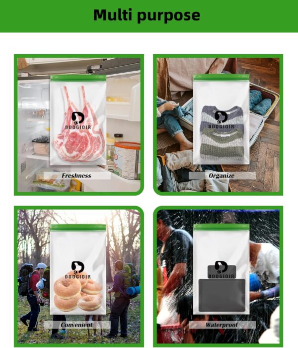 Odor Proof Storage Bags - 12ｘ20 Inch Double Seal Odor Barrier Storage Bags for Backpacking, Camping and Household, Lock in Odors Keep Contents Fresh and Waterproof, Reusable Odor Proof Bags (2 Pack) - Image 4