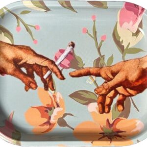 Rolling Tray “Floral Hands” 5.5” x 7" Tobacco Smoke Accessories - Tray God