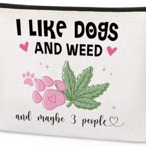 Dog Lover Gifts Cute Makeup Bag Accessories for Women Girl Funny Dog Mom Gifts Cosmetic Bag for Female Her Girl Niece Travel Toiletry Bag for Dog Owner
