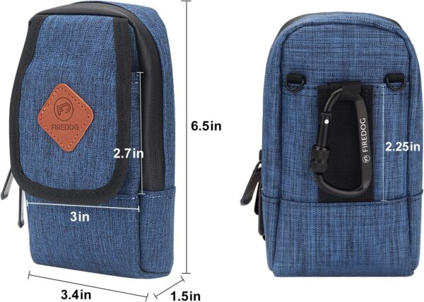 FIREDOG Smell Proof Bag, Odor Proof Pouch Dog Tested Mini Stash Crossbody Bags for Travel Storage(Bright Blue) - Image 6