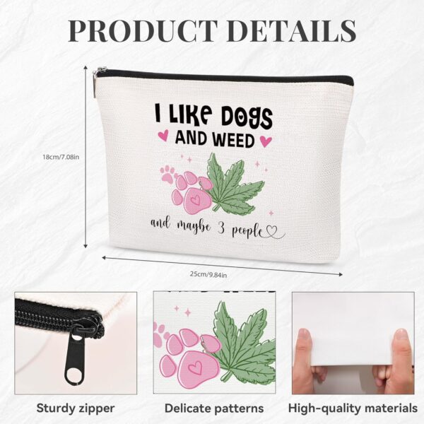 Dog Lover Gifts Cute Makeup Bag Accessories for Women Girl Funny Dog Mom Gifts Cosmetic Bag for Female Her Girl Niece Travel Toiletry Bag for Dog Owner - Image 2