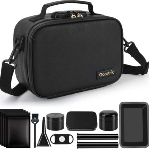 PU Leather Storage Bags with 10 PCS Accessories, Portable Cosmetic Organization Case with Lock and Great Gift for Women, Multi-Use Storage Box Containers 9 X 6 X 4 Inches (Black)