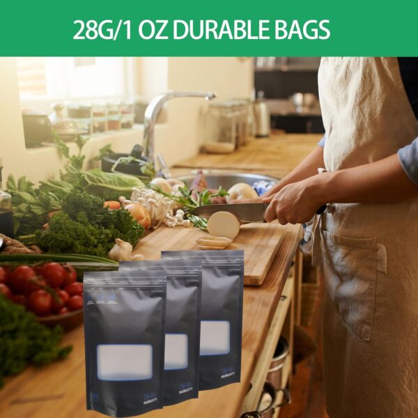 1 Ounce bags,Lock & Seal Storage & Curing terp Bags,Reusable Heat Sealable Bags for Food Storage (1 oz/28g) Sized at 6" x 9.8" x 3.15" Inches (20) - Image 5