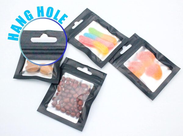 350 Pack- Smell Proof Resealable Mylar Pouch Bags, 3 x 4 Inches, Black with Food Grade Interior, Zero BPA, Candy, Eyelashes, Jewelry and More - Image 5