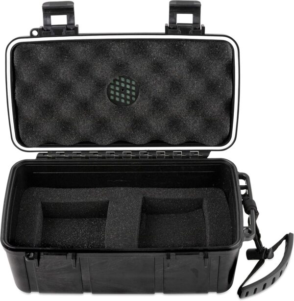 Sky High 11 Piece Stash Box with Lock, Grinder, Airtight Jar, Double-Ended Pick, Storage Tube, Tray, Lighter Holder, Hemp Wick, Tobacco Storage, Black - Image 7
