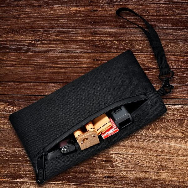 Small Smell Proof Bag, Smell Proof Pouch Container,Tash Travel Storage Pouch Pocket (BLACK) - Image 3