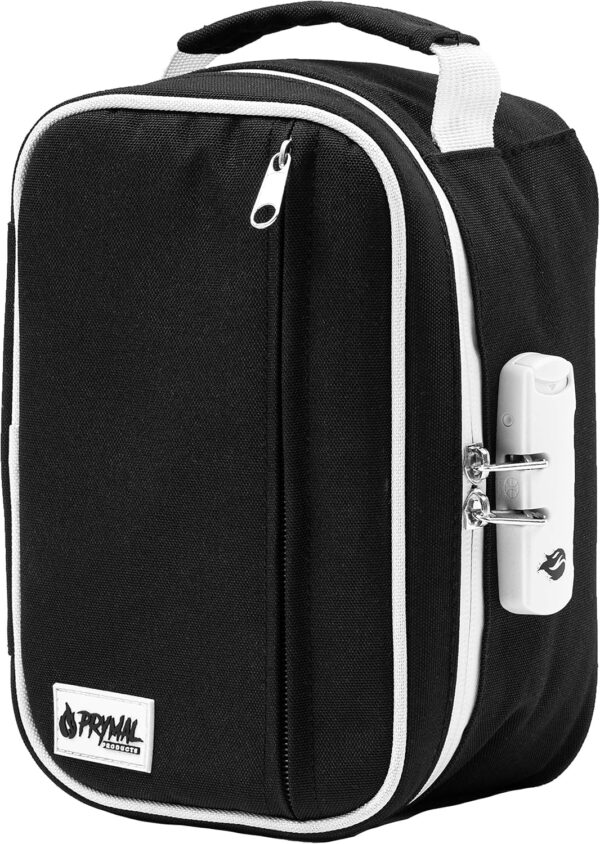 Bag with Combination Lock, Medicine Container Case For Your Accessories (8.5x5.5x4, Black)